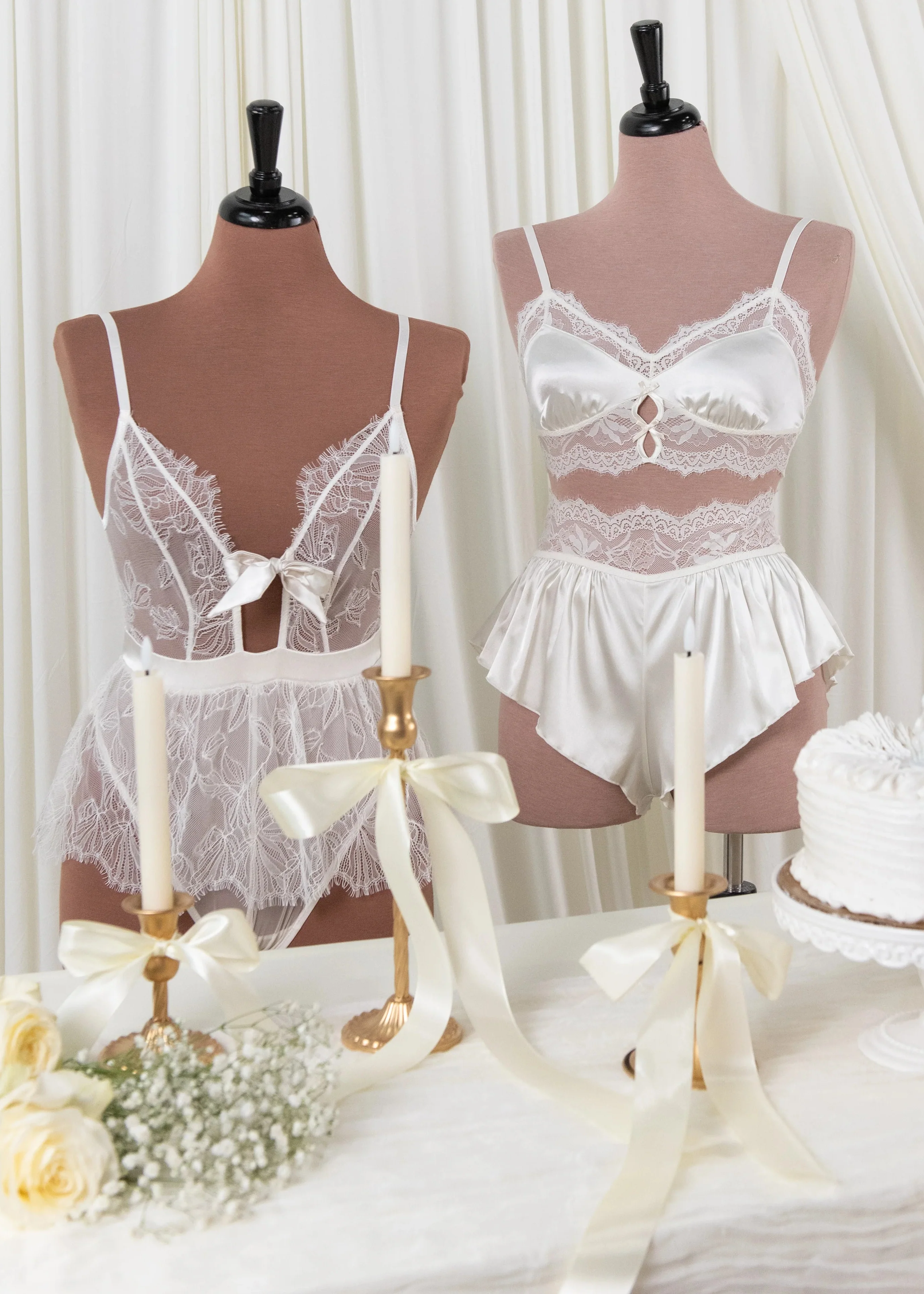 Eyelash Lace Crotchless Teddy - Pearl - Image 3