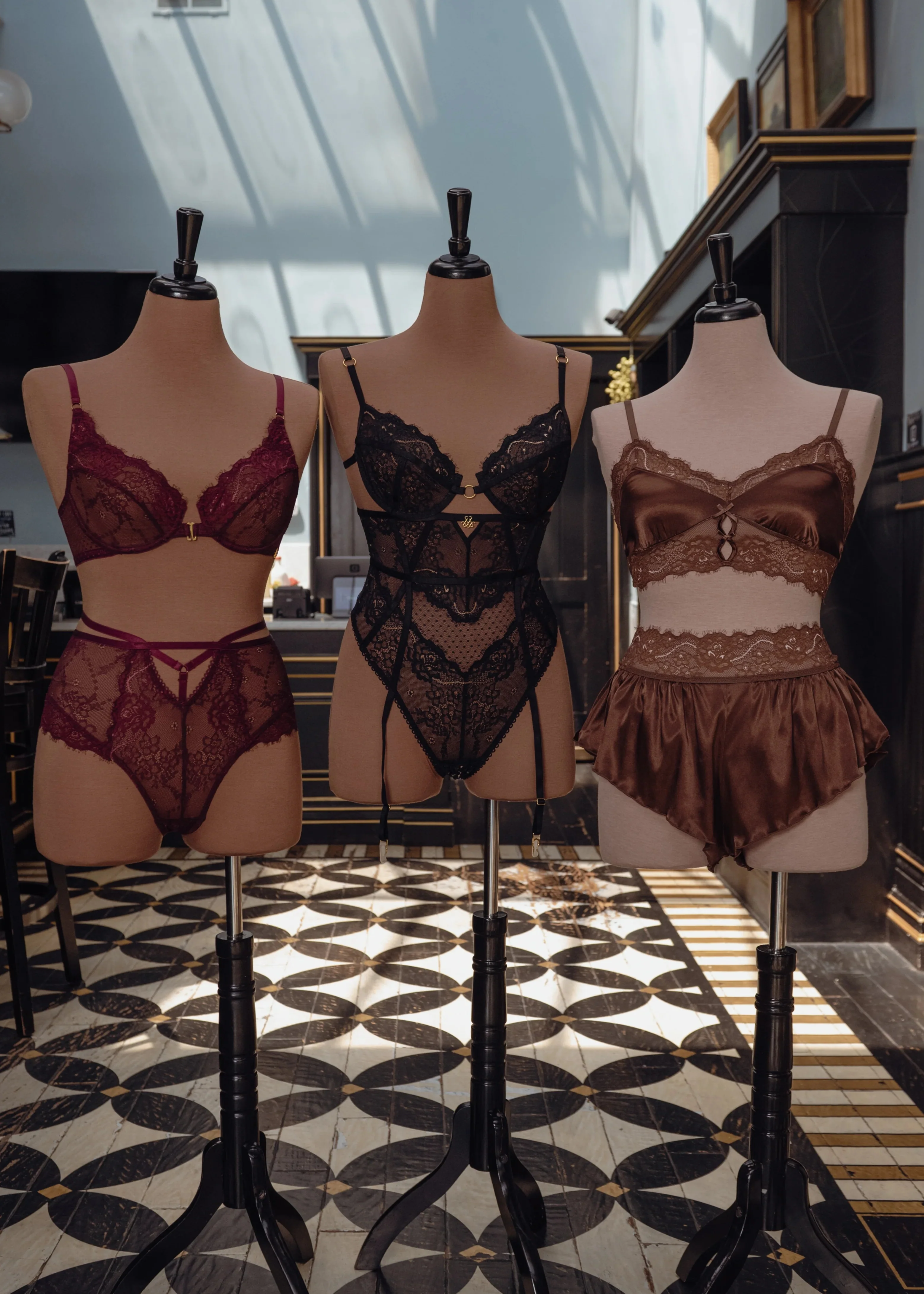 Eyelash Lace Underwire Balconette Bralette - Cherry Lacquer - Image 15