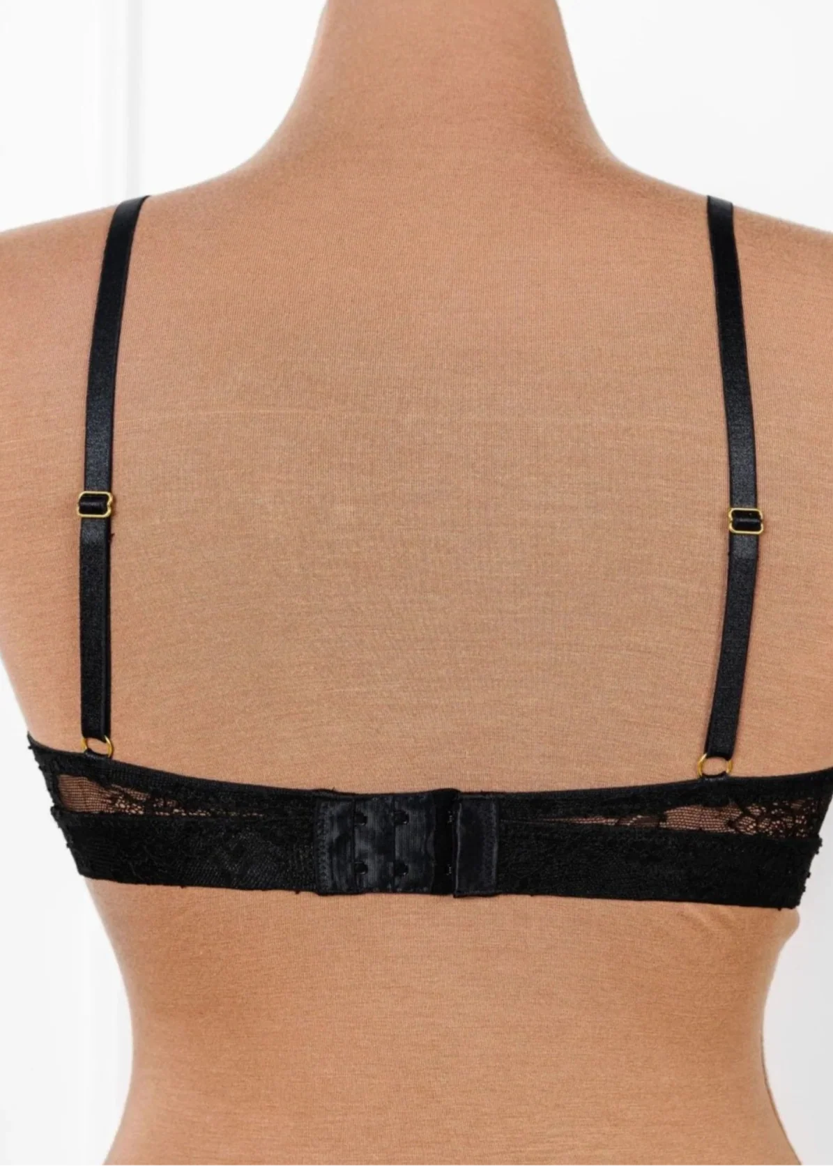 Lacy Caged Cupless Bralette - Black - Image 6