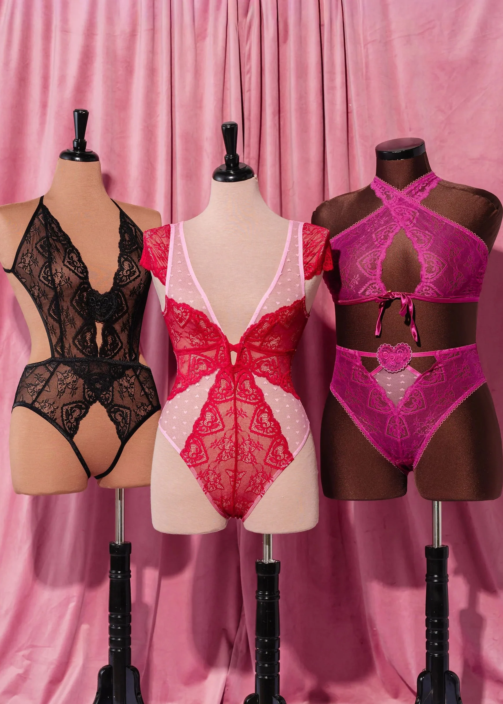 Lacy Crossover Bralette - Fuchsia - Image 17