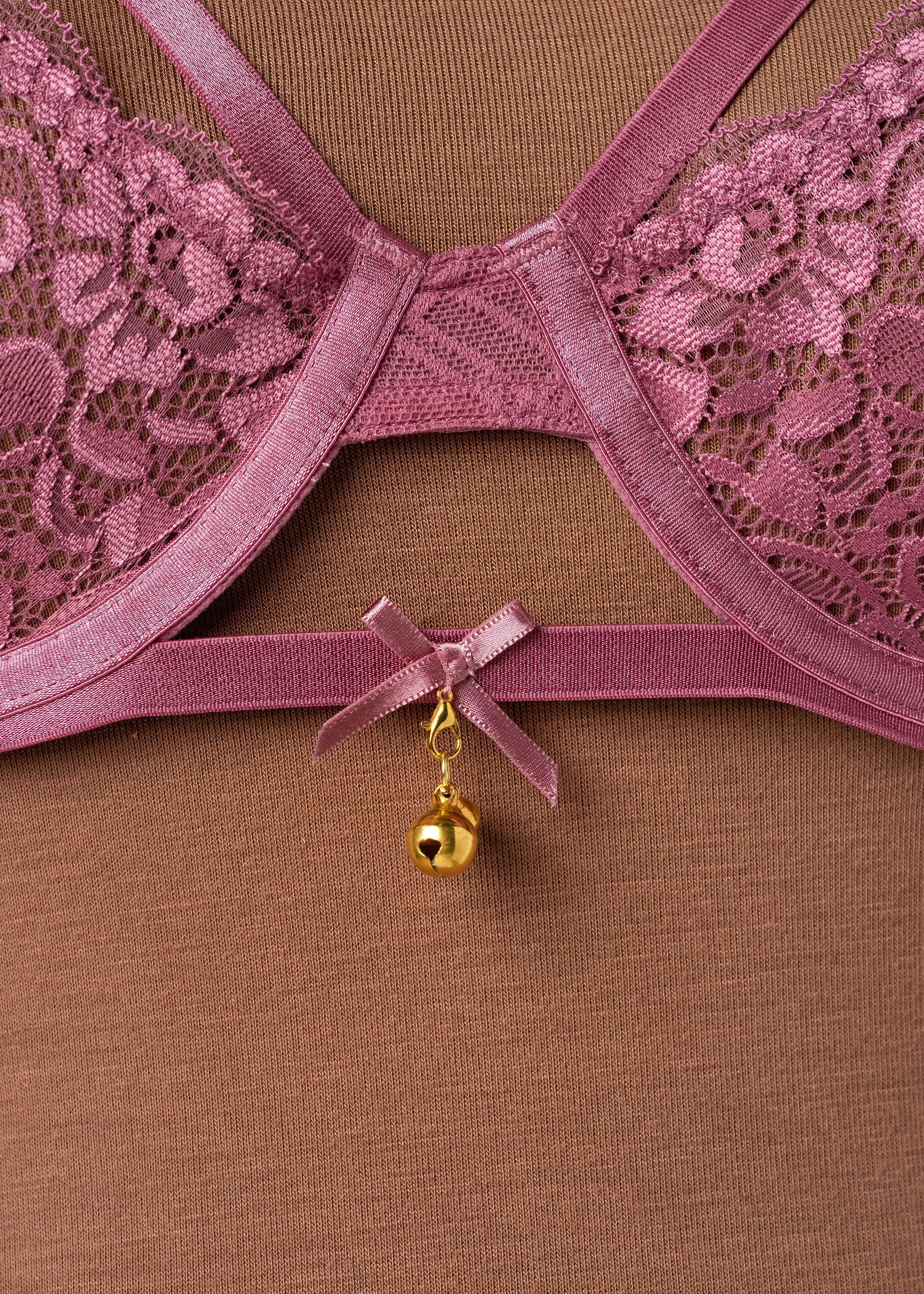 Lacy Underwire Charm Bralette - Sugarplum Pink - Image 6