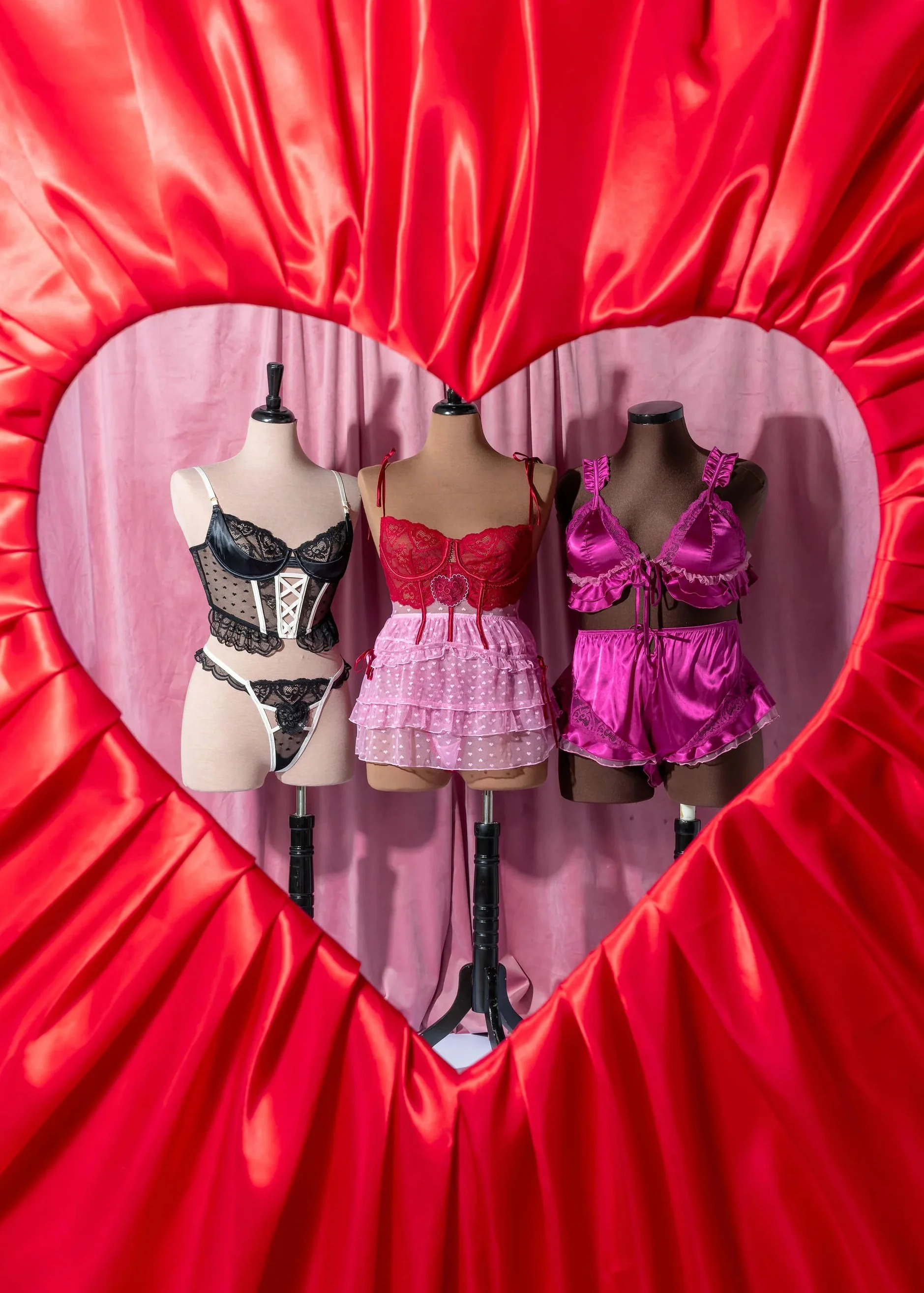 Lacy Underwire Ruched Babydoll - Red - Image 20