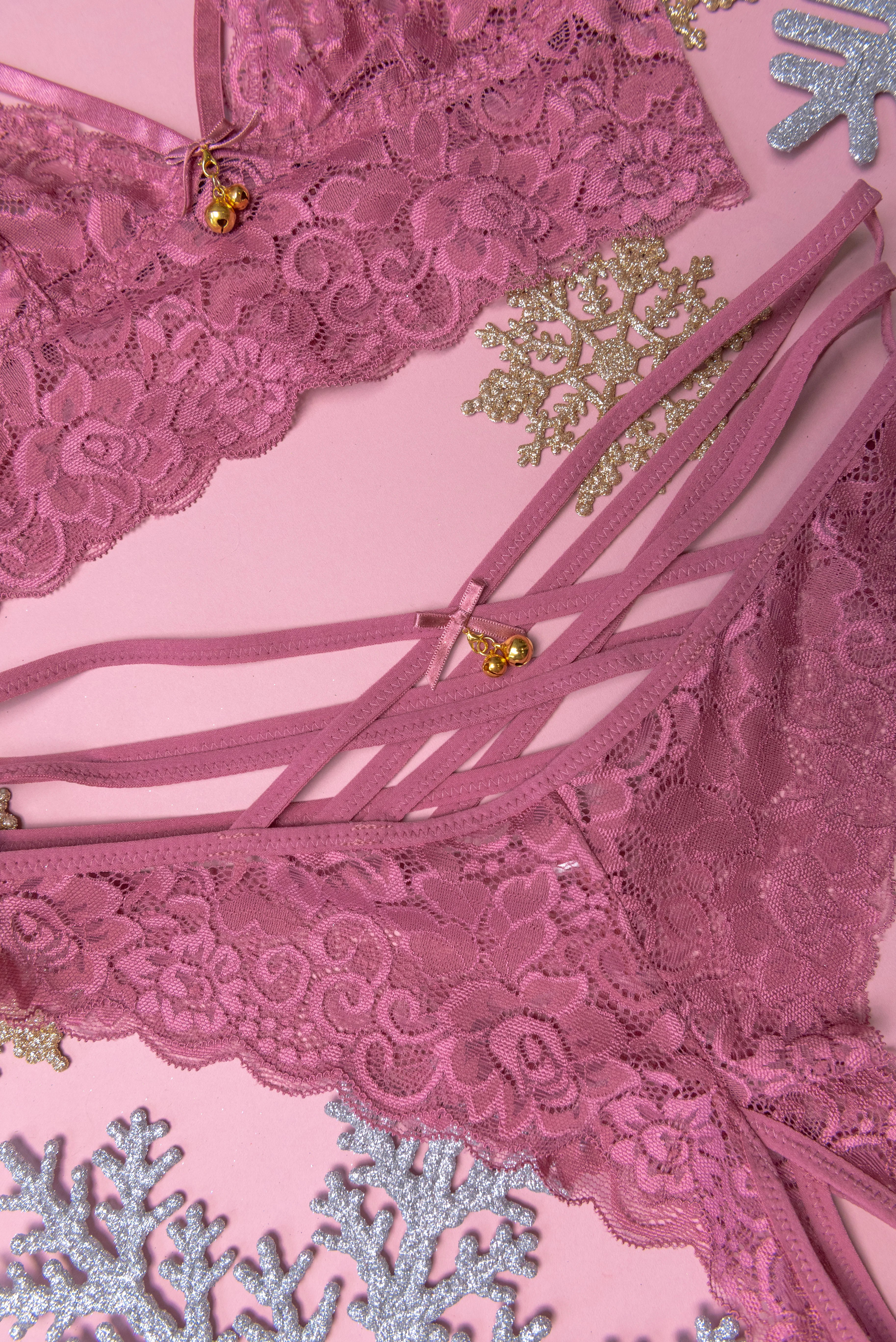 Strappy Crotchless Charm Panty - Sugarplum Pink - Image 12