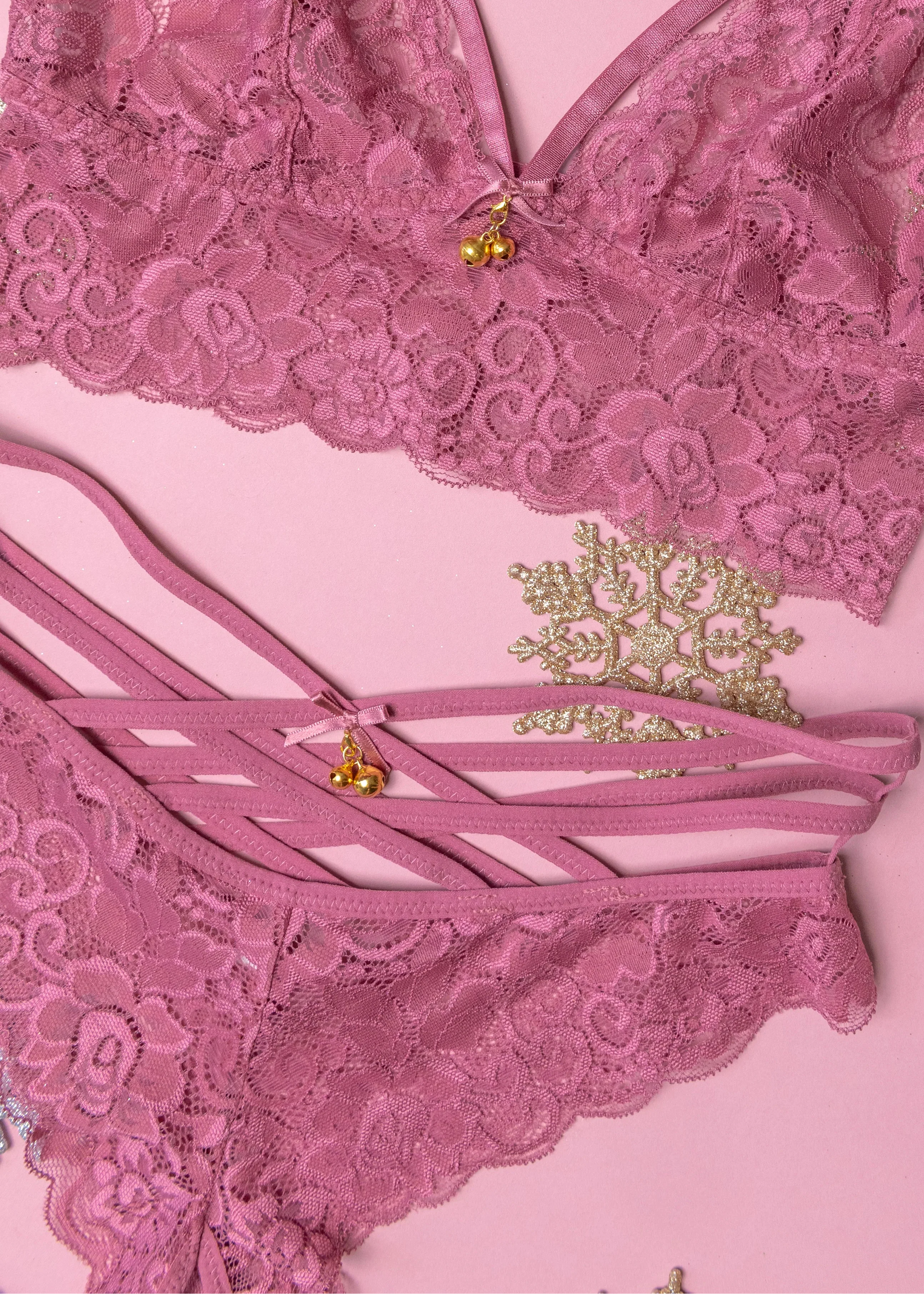 Strappy Crotchless Charm Panty - Sugarplum Pink - Image 13