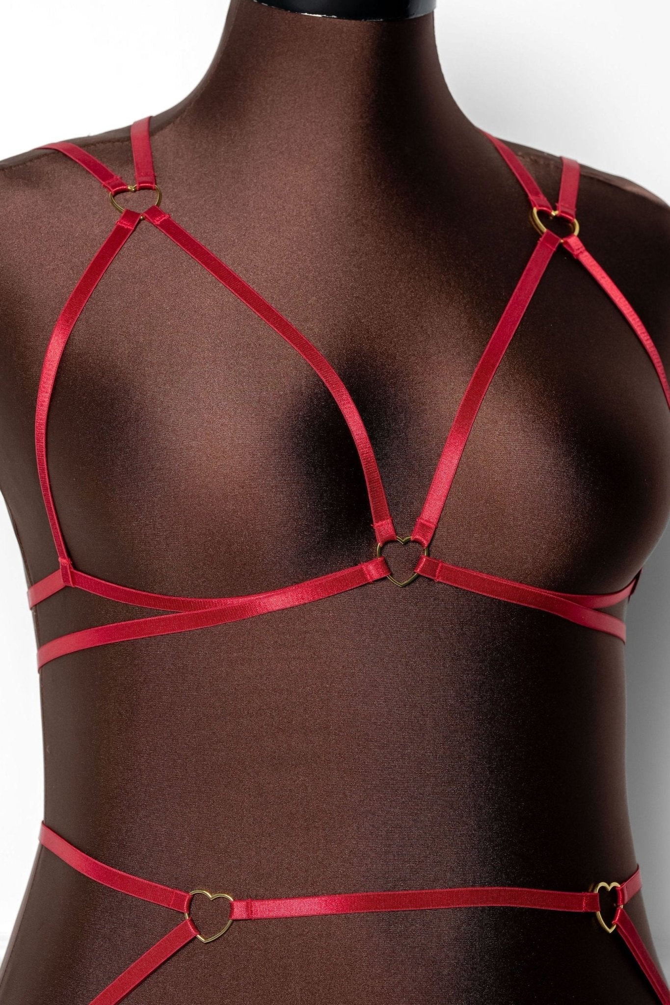 Strappy Heart Harness Top - Scarlet Red - Image 13