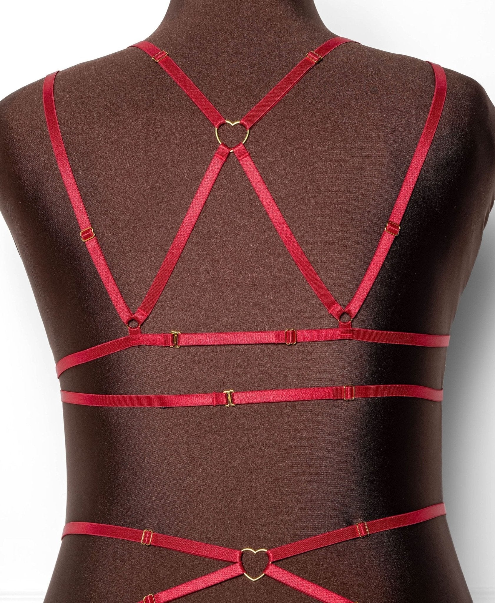 Strappy Heart Harness Top - Scarlet Red - Image 15
