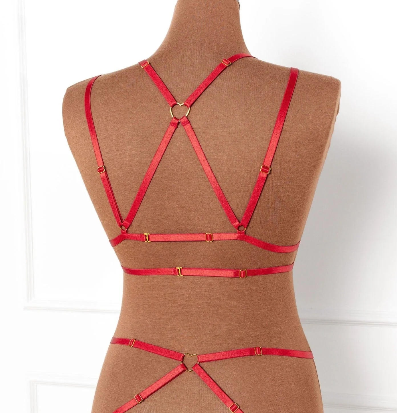 Strappy Heart Harness Top - Scarlet Red - Image 7