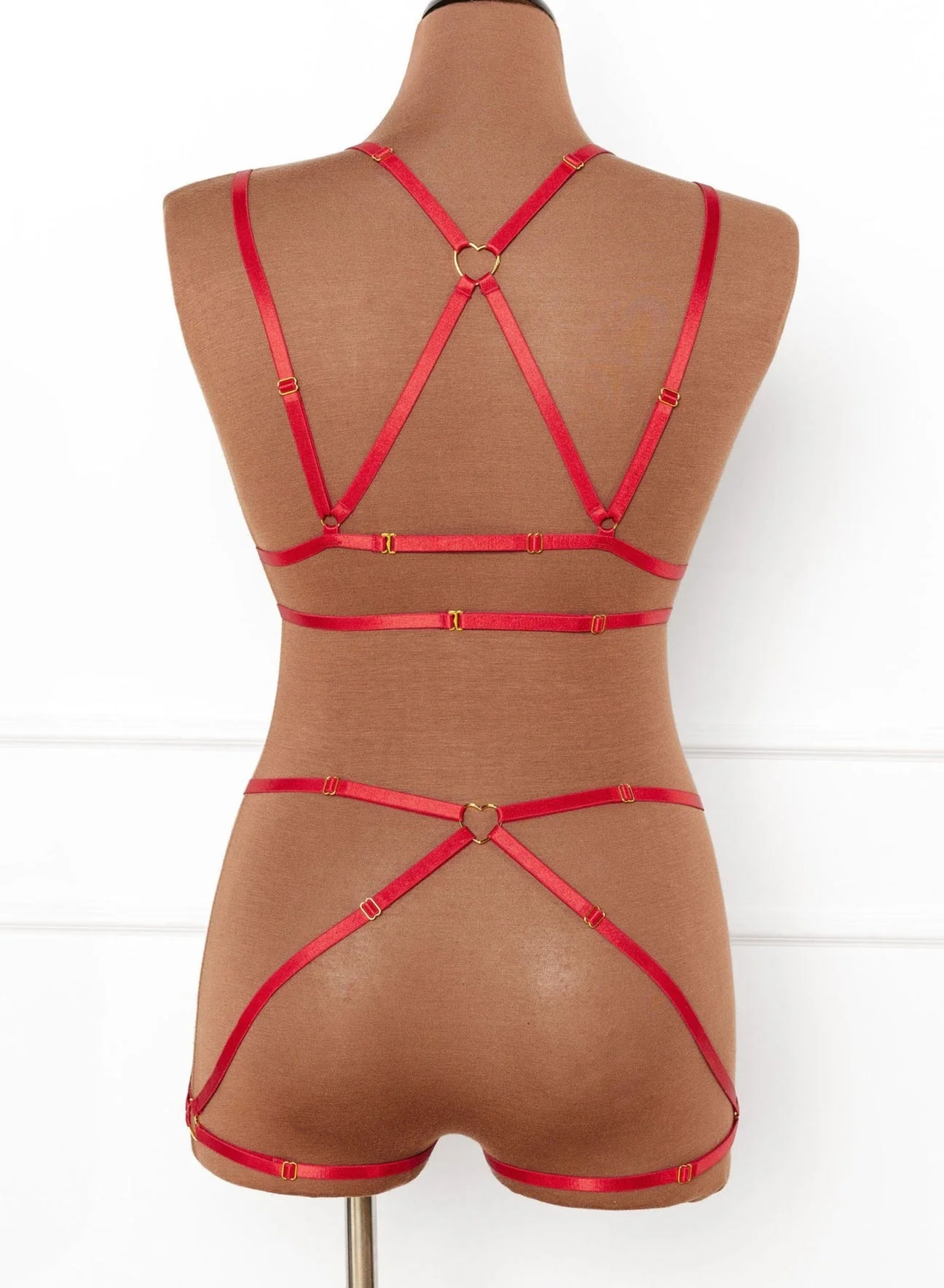 Strappy Heart Harness Top - Scarlet Red - Image 9