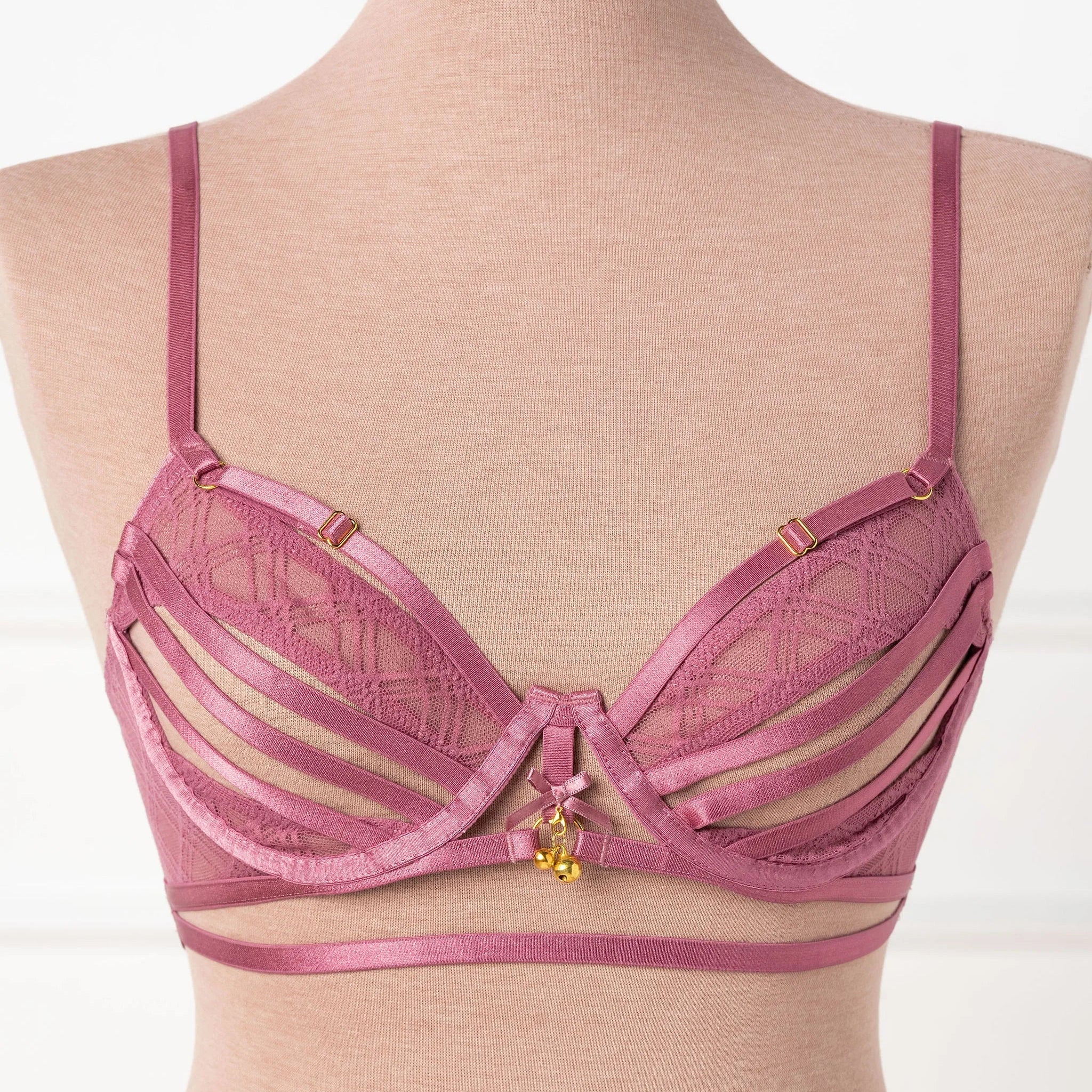 Strappy Underwire Charm Bralette - Sugarplum Pink - Image 14